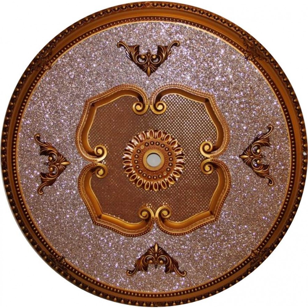 90 cm Yuvarlak Osmanli Saray Tavan Sf-433 Avize Gobegi Patina-Eskitme Altin Varakli 3D